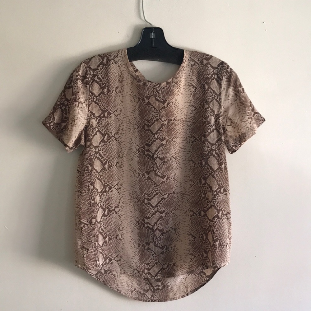 Equipment Snake Skin Silk Top